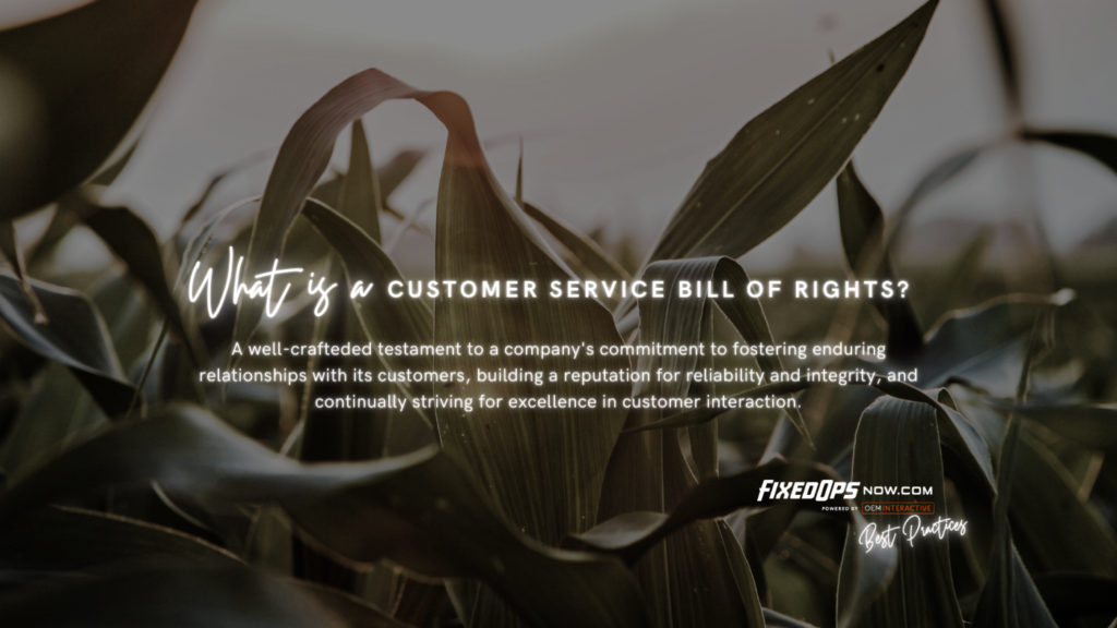 What is a Customer Service Bill of Rights?